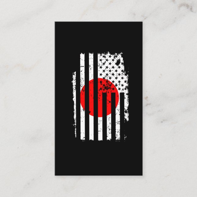 Vintage Japanese American Flag Business Card (Front)