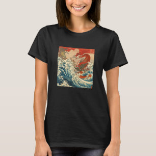 Vintage Japanese Art Cherry Blossoms Japan Woodblo T-Shirt