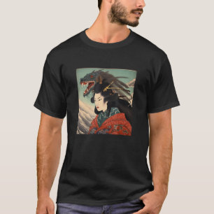 Vintage Japanese Art Cherry Blossoms Japan Woodblo T-Shirt