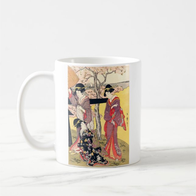 VINTAGE JAPANESE ART COFFEE MUG (Left)