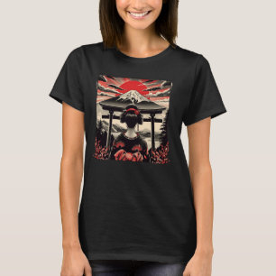 Vintage Japanese Art flower Sunset Floral Geisha T-Shirt