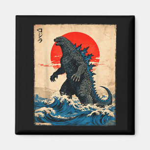 Vintage Japanese Art Kaiju Monster  Magnet