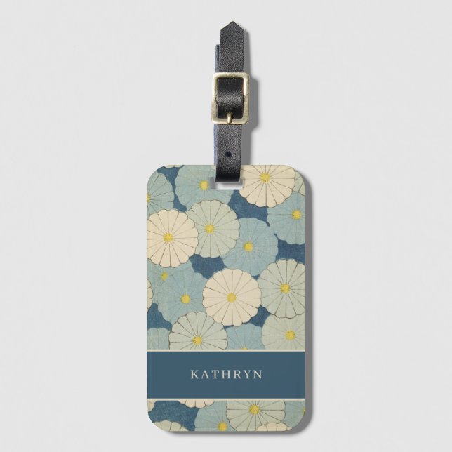 Vintage Japanese Art  Luggage Tag (Front Vertical)