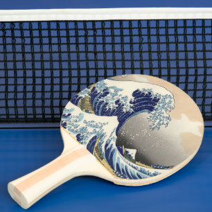 vintage japanese art ocean landscape great wave ping pong paddle