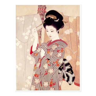 Vintage Japanese Art Postcard
