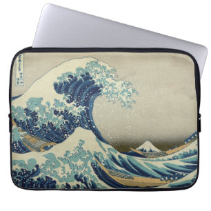 Vintage Japanese Art, The Great Wave by Hokusai Laptop Sleeve