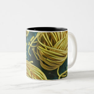 Vintage Japanese Art Two-Tone Coffee Mug