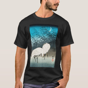 Vintage Japanese Artwork Egret Bird Love Japan Art T-Shirt