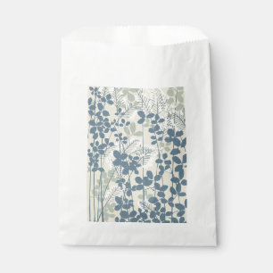 Vintage Japanese Blue Botanical: Cream Leaf Fern Favour Bag