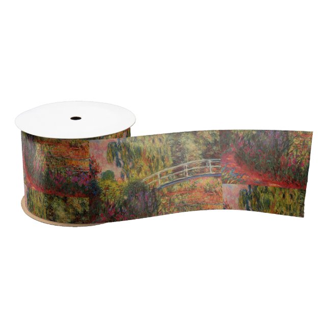 Vintage Japanese Bridge Claude Monet Satin Ribbon (Spool)