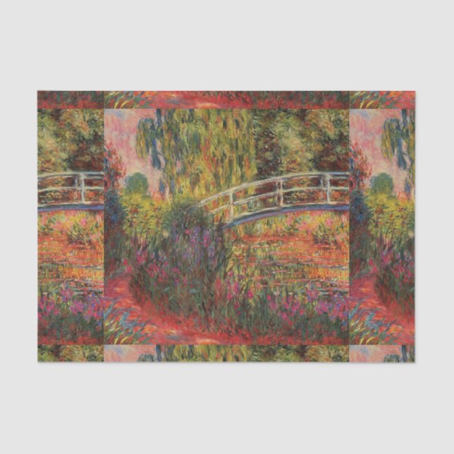 Vintage Japanese Bridge Claude Monet Tissue Paper (Front)