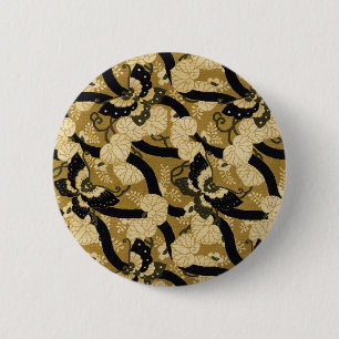 Vintage Japanese Butterfly G.A. Audsley Pattern 6 Cm Round Badge