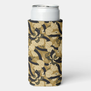 Vintage Japanese Butterfly G.A. Audsley Pattern Seltzer Can Cooler