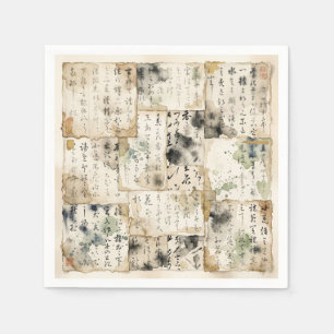 Vintage Japanese Calligraphy Art (2) Napkin