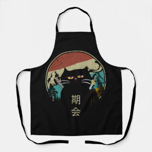 Vintage Japanese Cat Kawaii Retro Style Cat Kitten Apron