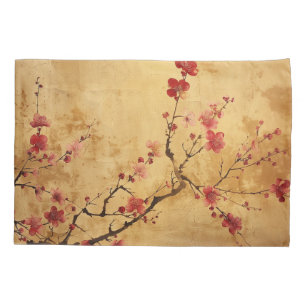 Vintage Japanese Cherry Blossom Pillowcase