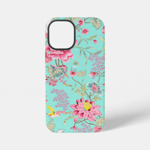 Vintage Japanese Chinoiserie Floral Mint Pattern iPhone 12 Mini Case