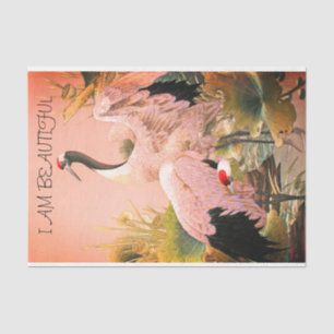 Vintage Japanese Crane #2 Decoupage Tissue Paper