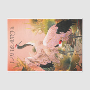 Vintage Japanese Crane #2 Decoupage Tissue Paper