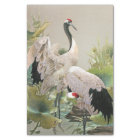 Vintage Japanese Crane Decoupage 