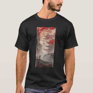Vintage Japanese Culture Retro Art Print Cherry Bl T-Shirt