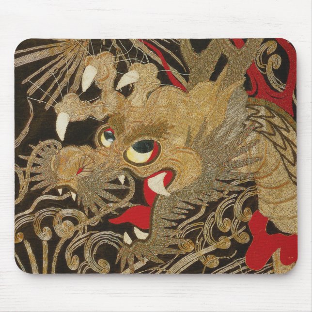 Vintage Japanese Dragon Mouse Pad (Front)
