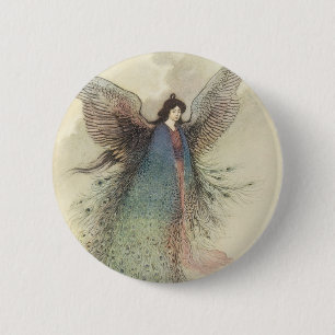 Vintage Japanese Fairy Tale, The Moon Maiden 6 Cm Round Badge