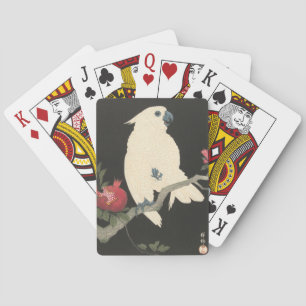 Vintage Japanese Fine Art   Cockatoo Playing Cards