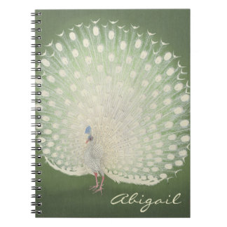 Vintage Japanese Fine Art | Peacock Personalised Notebook