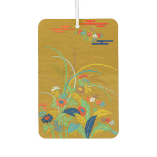 Vintage Japanese Floral Wildflower G.A. Audsley Car Air Freshener