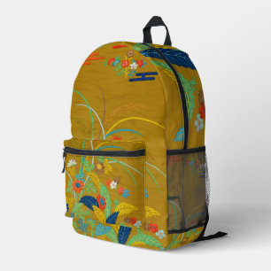 Vintage Japanese Floral Wildflower G.A. Audsley Printed Backpack