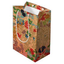 Vintage Japanese Flower Fan Pattern Illustration