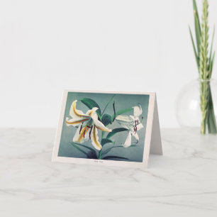 Vintage Japanese Flower Photography Card