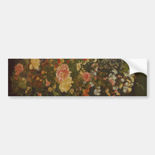Vintage Japanese Flowers and Insects Bumper Sticker