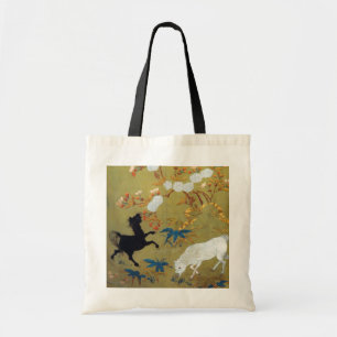 Vintage Japanese Foal and Cherry Blossoms Tote Bag