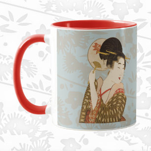Vintage Japanese Geisha Girls in Kimonos Mug