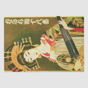 Vintage Japanese Geisha, Wasaga Paper Umbrella Art