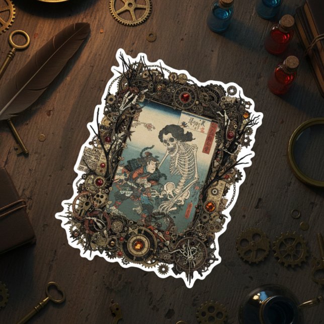 Vintage Japanese Gothic Collage  Sticker (Creator Uploaded)