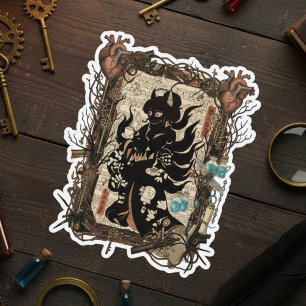 Vintage Japanese Gothic Collage  Sticker