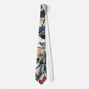 Vintage Japanese Kimono Textile (Bingata) Tie
