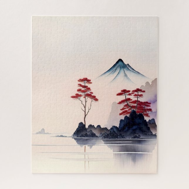 Vintage Japanese Landscape Art  Jigsaw Puzzle (Vertical)