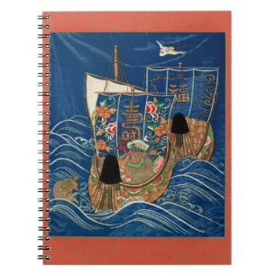 Vintage Japanese Lucky Treasure Ship G.A. Audsley Notebook