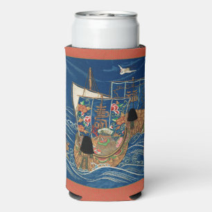 Vintage Japanese Lucky Treasure Ship G.A. Audsley Seltzer Can Cooler