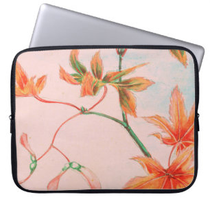 Vintage Japanese Maple Leaves Laptop Sleeve