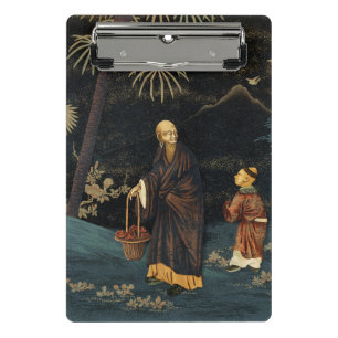 Vintage Japanese Monk and Child G.A. Audsley Mini Clipboard