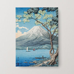 Vintage Japanese Mount Fuji and Lake Yamanaka Art