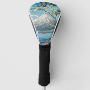 Vintage Japanese Mount Fuji and Lake Yamanaka Art Golf Head Cover