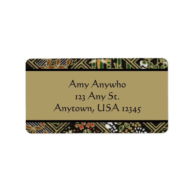 Vintage Japanese Pattern Label (Front)