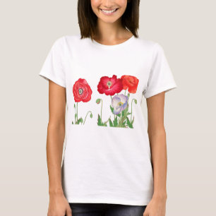 Vintage Japanese Poppy Botanical Art 1917 T-Shirt