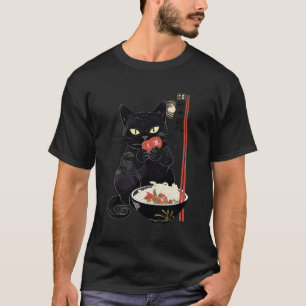 Vintage Japanese Ramen Cat Kawaii Anime Style Nood T-Shirt